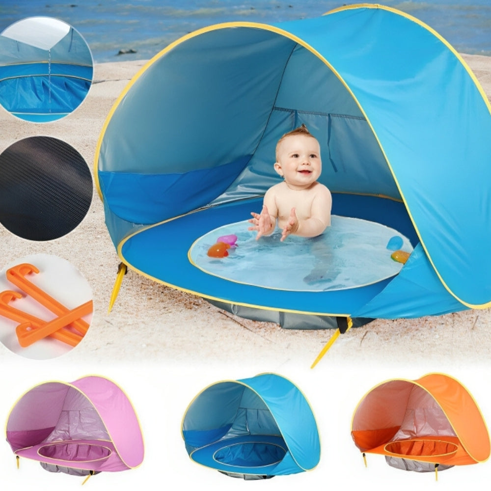 Portable Outdoor Foldable Beach Tent Pool With Shade
