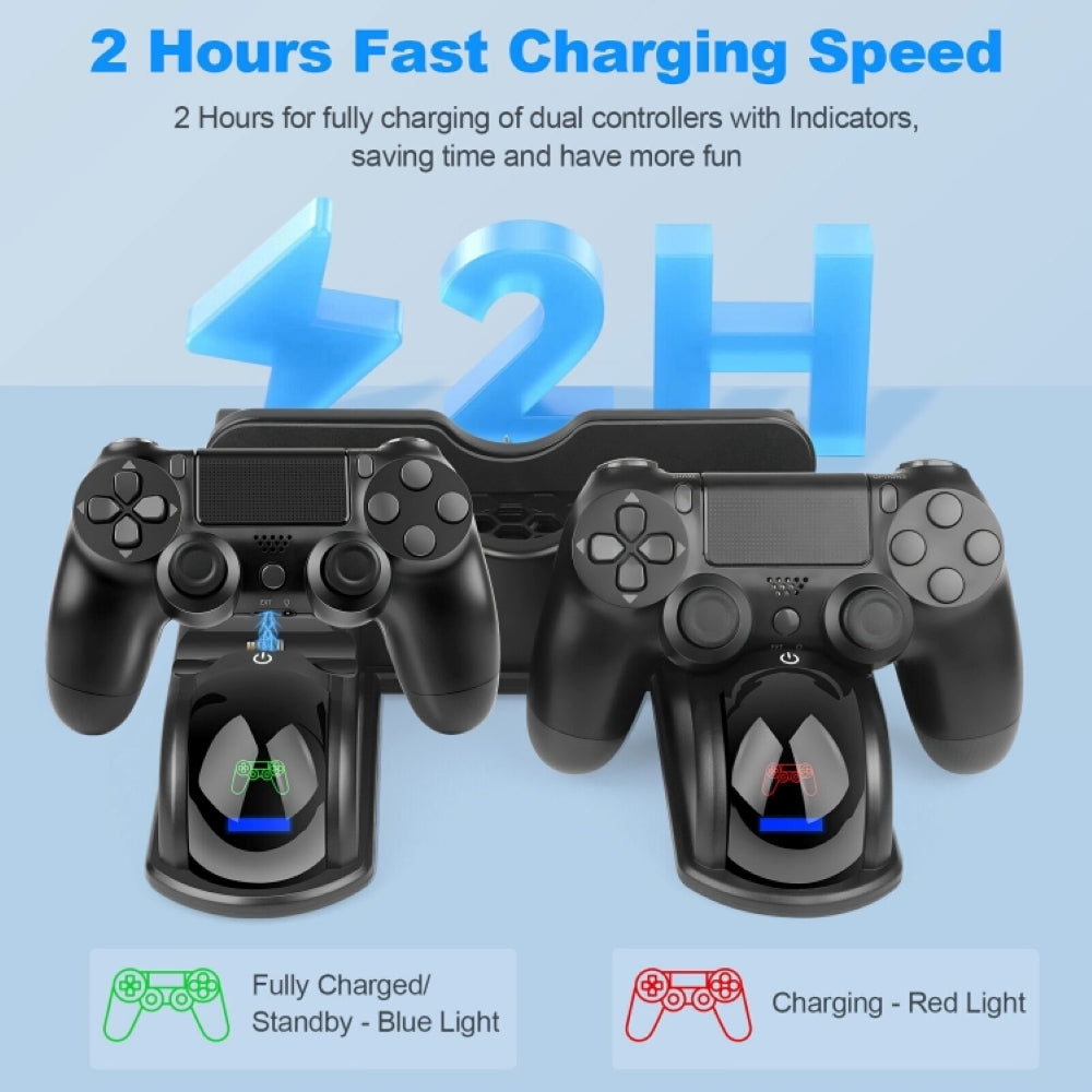 PlayStation 4 Cooling Fan Stand Dual Controller Charger Dock Station
