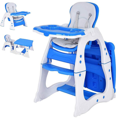 3 In 1 Baby High Chair Convertible Table Chair Set Booster Seat
