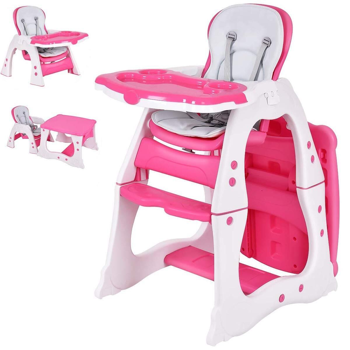 3 In 1 Baby High Chair Convertible Table Chair Set Booster Seat